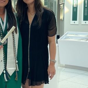 Vintage Alexander McQueen Zip Chiffon Dress W/Slip Dress